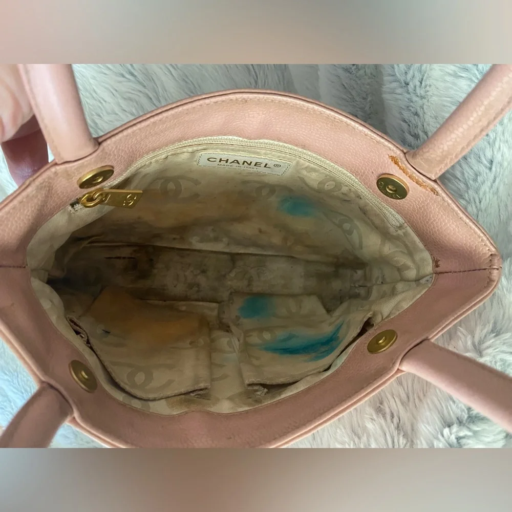Chanel Pink Classic Cavair CC Tote - Picture 15 of 15